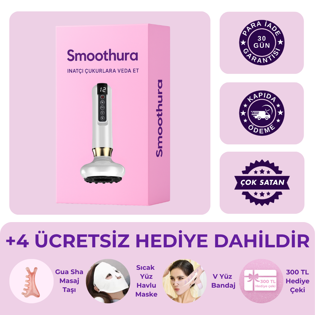 Smoothura Cilt Yenileyici Vakum ve Isı Terapili Masaj Cihazı